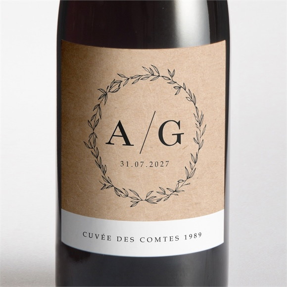 Etiquette de bouteille mariage Douce harmonie réf.N3001489