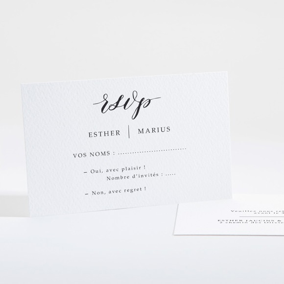 Carton réponse mariage Liés pour toujours réf.N16114