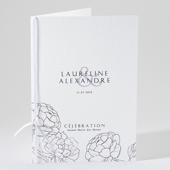 Livret de messe mariage chic et moderne