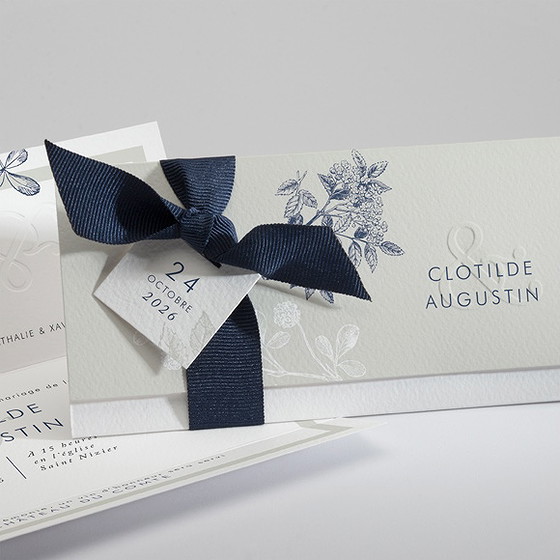 Faire-part mariage esperluette