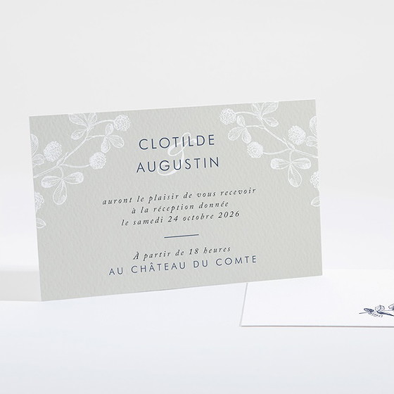 Carton d'invitation mariage esperluette