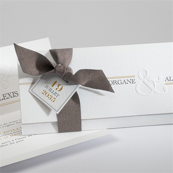 Faire-part mariage lettre moderne