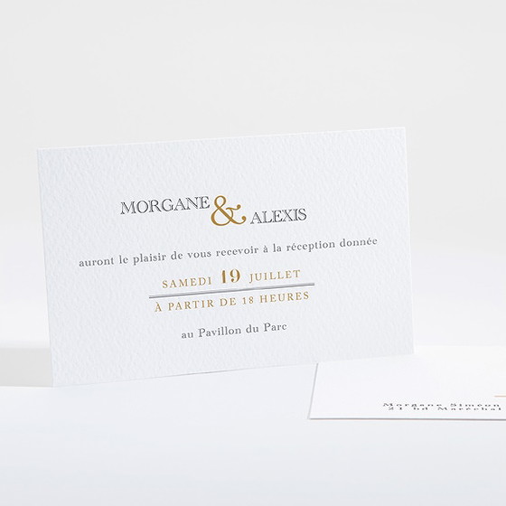 Carton d'invitation mariage lettre moderne
