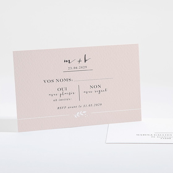 Carton réponse mariage médaillon