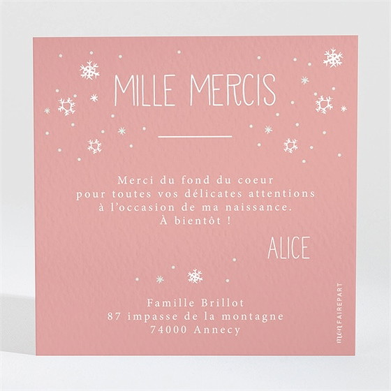 Remerciement naissance constellation