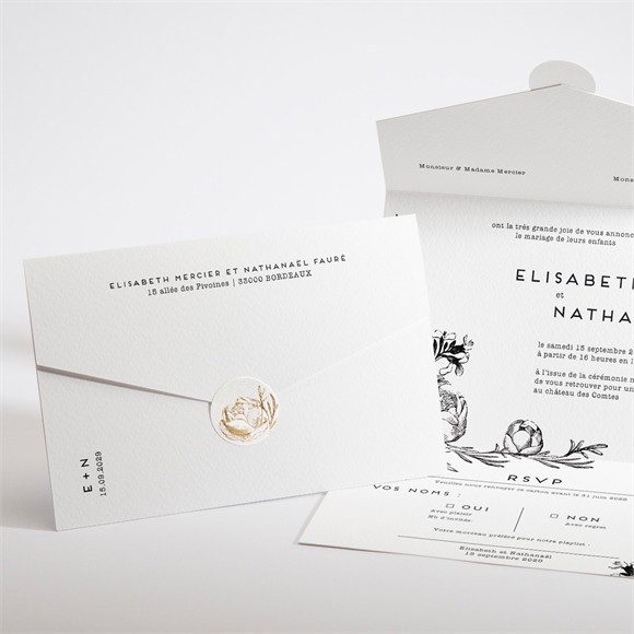 Faire-part mariage Tout en un ! réf.N97105