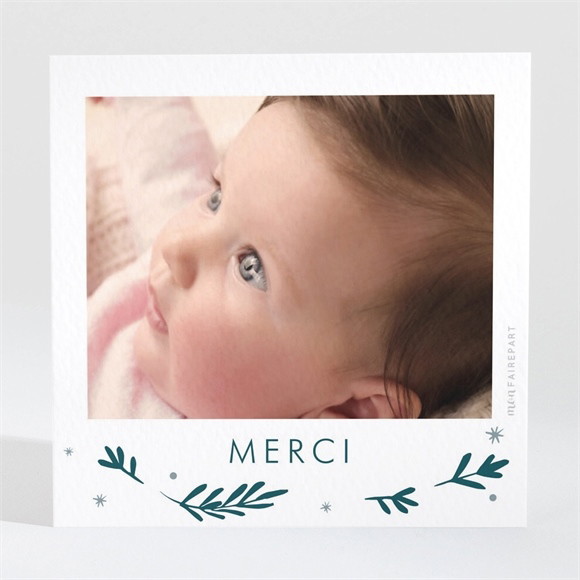 Remerciement naissance Polaroid végétal réf.N3001502
