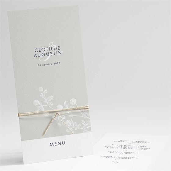 Menu mariage esperluette