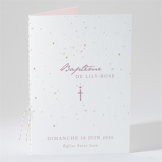 Livret de messe baptême simple design