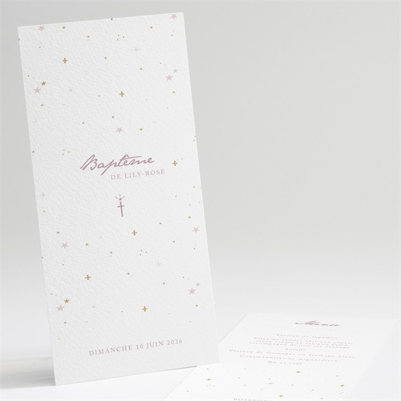 Menu baptême Simple design réf.N22166