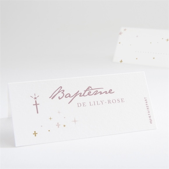 Marque-place baptême Simple design réf.N440688