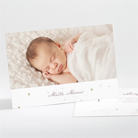 Remerciement baptême simple design