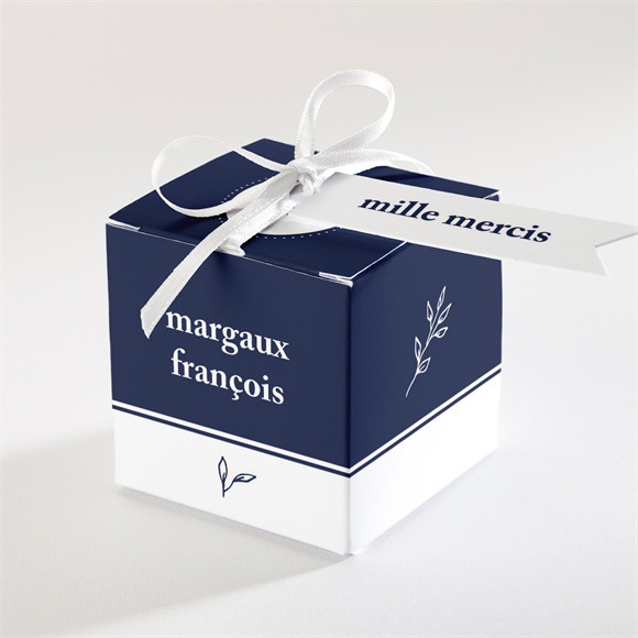 Boîte de dragées mariage Bleu romantique réf.N340155