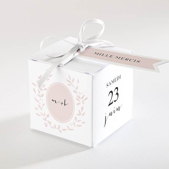 Boîte de dragées mariage médaillon