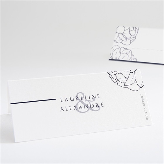 Marque-place mariage chic et moderne