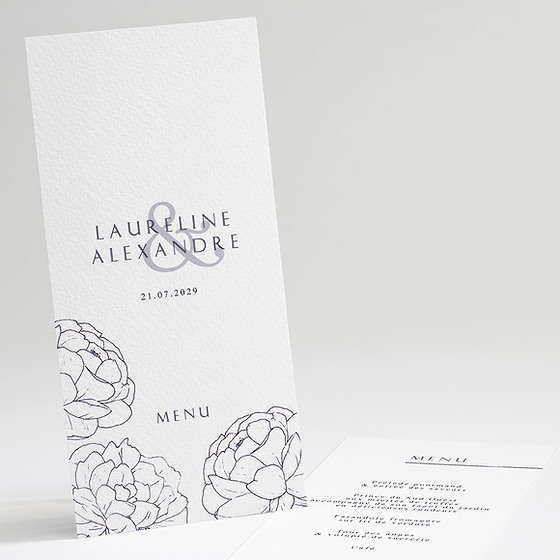 Menu mariage chic et moderne