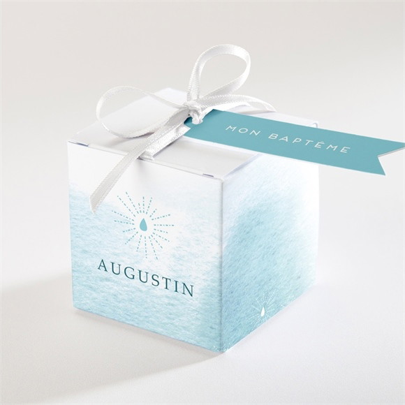 Boîte de dragées baptême Eau sacrée réf.N340161