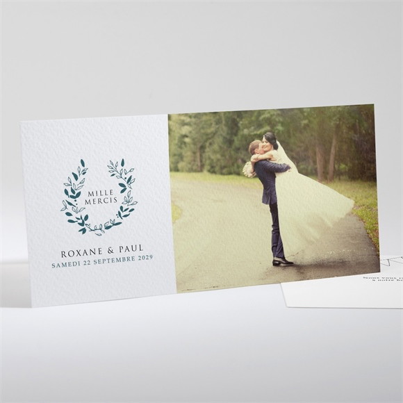 Remerciement mariage Belle couronne réf.N13188