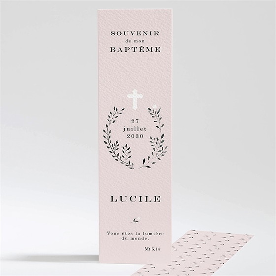 Signet baptême croix couronnée