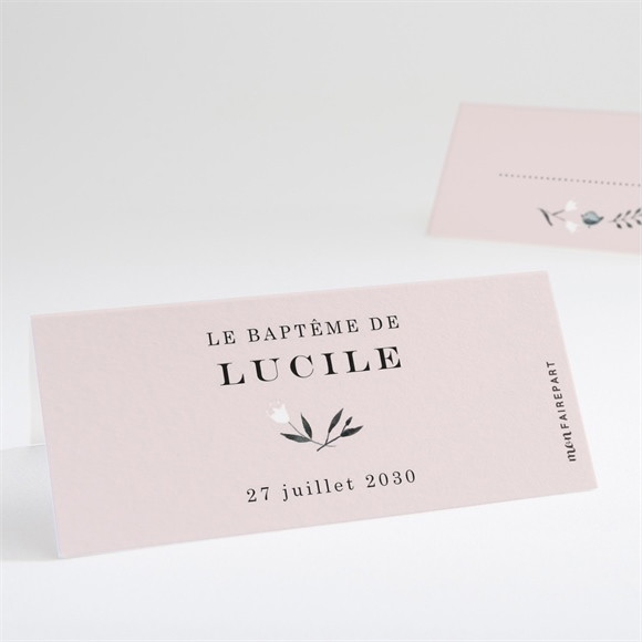 Marque-place baptême Croix couronnée réf.N440701