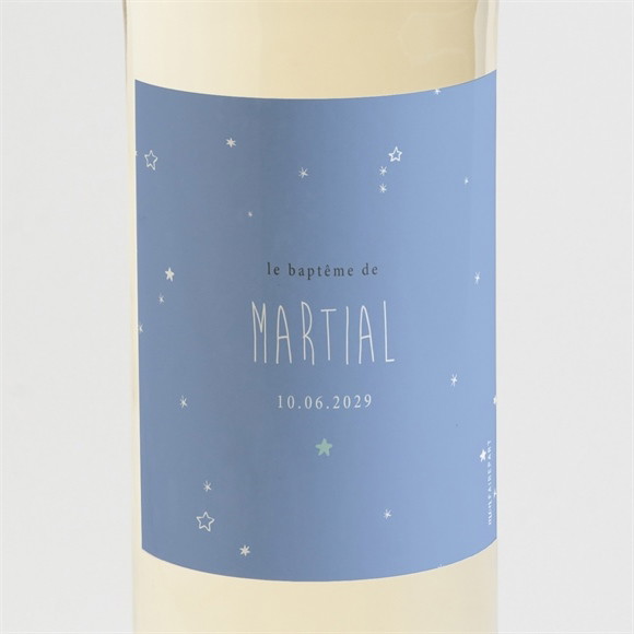 Etiquette de bouteille baptême Cadre et motifs réf.N3001522