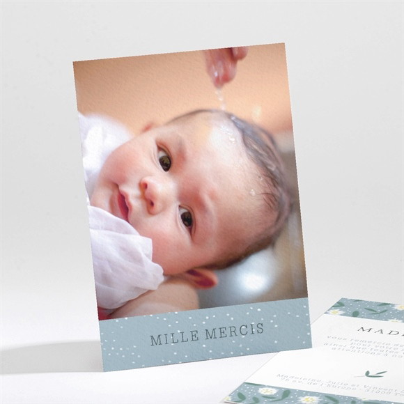 Remerciement baptême Cadre végétal réf.N211184