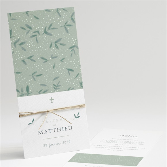 Menu baptême Gravure vintage réf.N22182