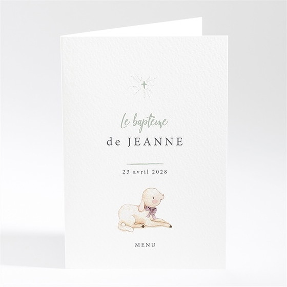 Menu baptême tendre scène