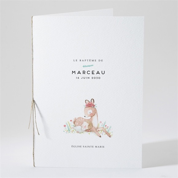Livret de messe baptême Tendre faon ! réf.N491101