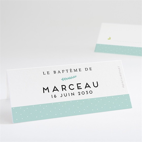 Marque-place baptême tendre faon !