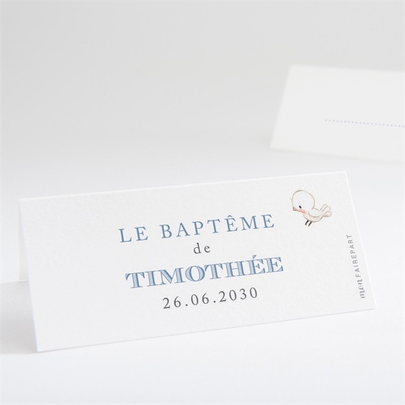 Marque-place baptême Illustration animaux réf.N440712