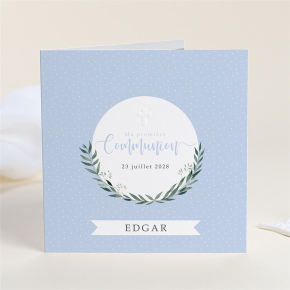 Faire-part communion Doux Flocons réf.N451140