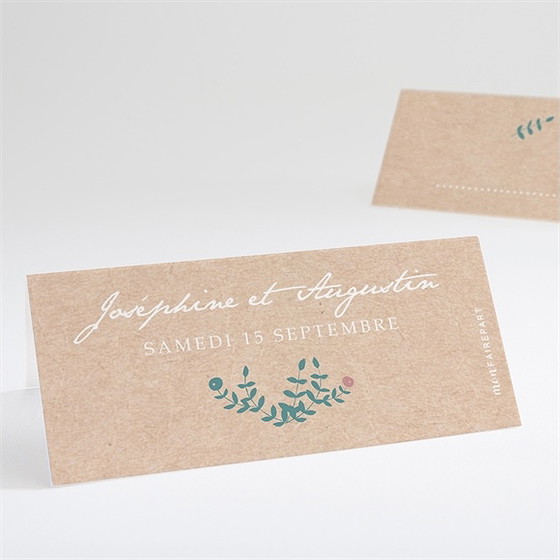 Marque-place mariage kraft naturel