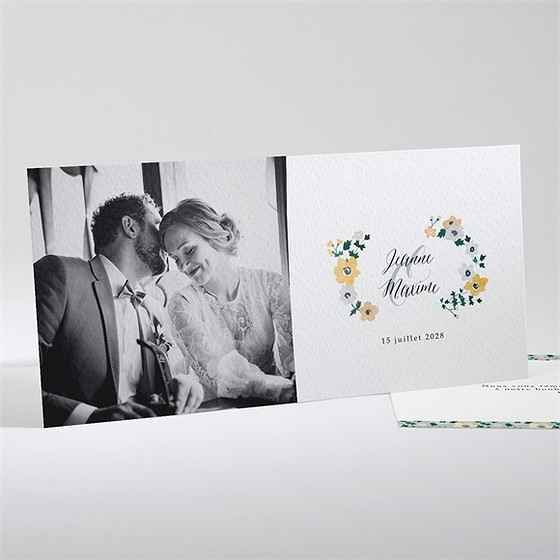 Remerciement mariage oui en relief