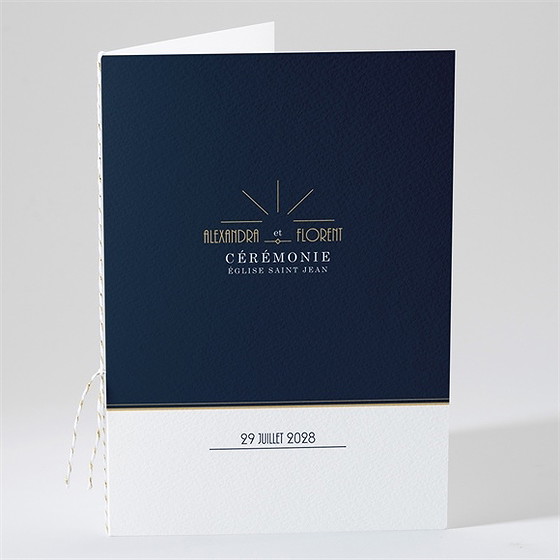 Livret de messe mariage art déco