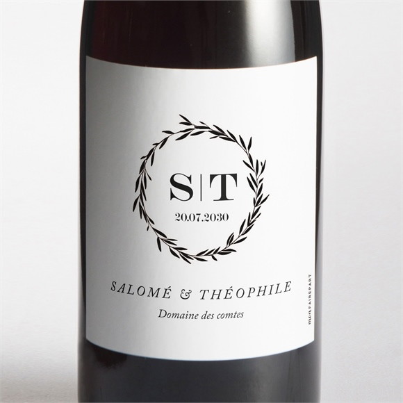 Etiquette de bouteille mariage Gravure secrète réf.N3001537