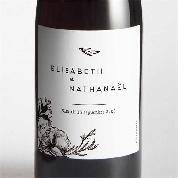 Etiquette de bouteille mariage Tout en un ! réf.N3001538