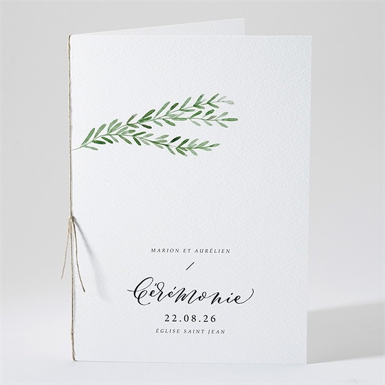 Livret de messe mariage branche d'amour