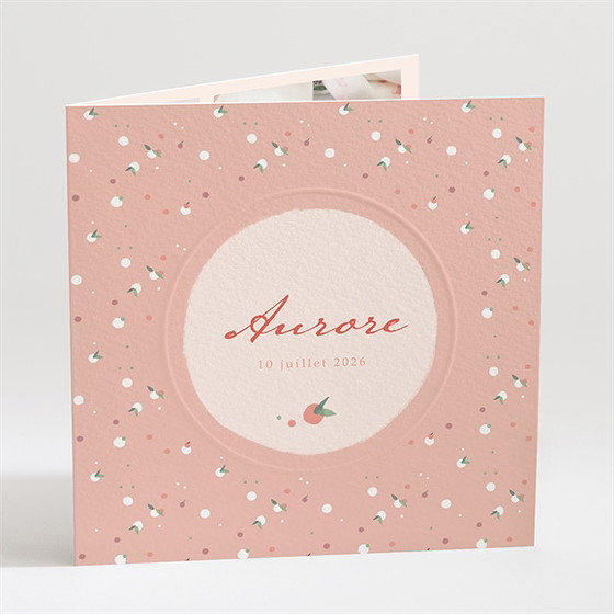 Faire-part naissance enlacé