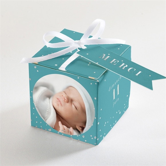 Boîte de dragées baptême Motifs étoilés réf.N340194