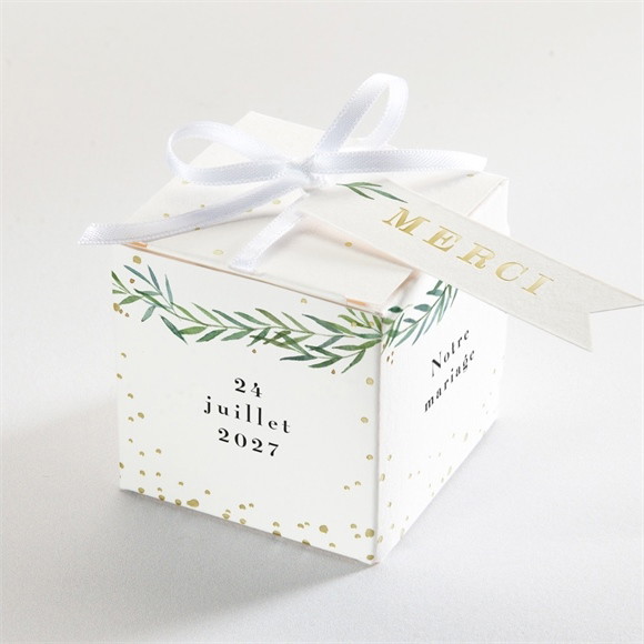 Boîte de dragées mariage Oui ! dorure réf.N340196