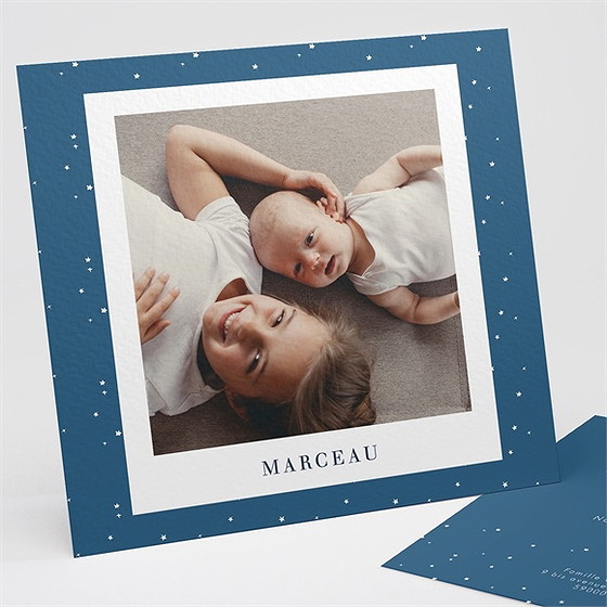 Faire-part naissance cadre chic et élégant