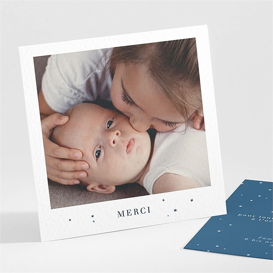 Remerciement naissance cadre chic et élégant