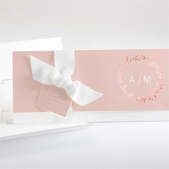 Faire-part mariage Romance rétro réf.N94124