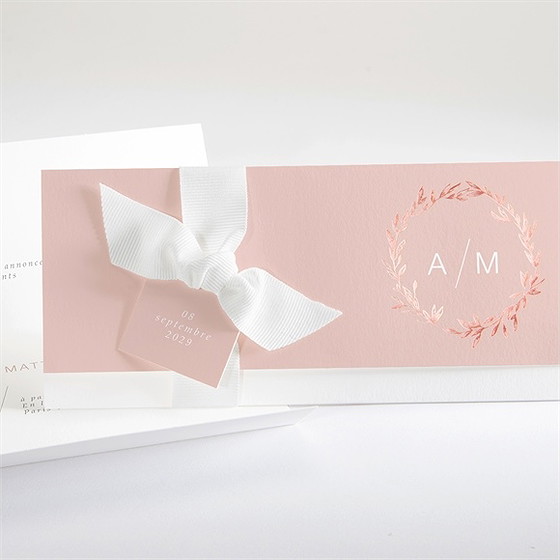 Faire-part mariage romance rétro