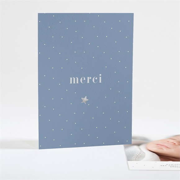 Remerciement naissance Bleu givré réf.N28109