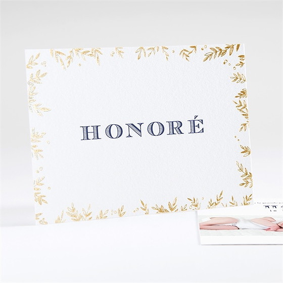 Faire-part naissance feuillage et poésie