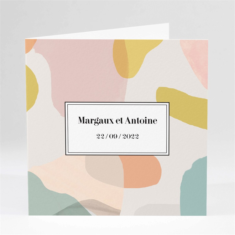 Faire-part mariage Charmantes couleurs réf.N46101