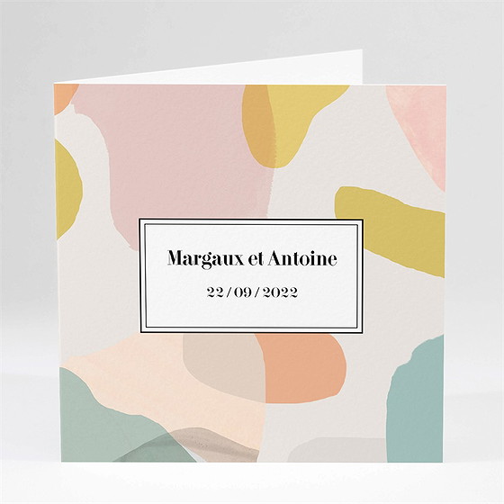 Faire-part mariage charmantes couleurs