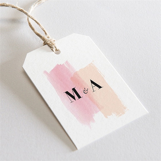 Etiquette mariage charmantes couleurs